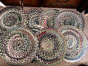 A Group Of 7 Braided Placemats, Chair Seats, Trivets Etc