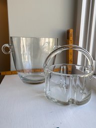 2 Glass Ice Buckets