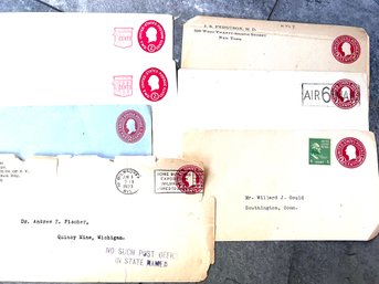 Group Of Multiple 2 Cent Stamped Envelopes