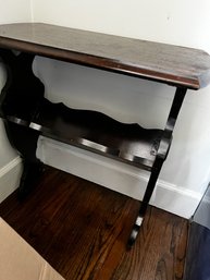 Solid Wood End Table Book Shelf