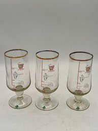 A GROUP OF 3 Irish Coffee Glasses See Details