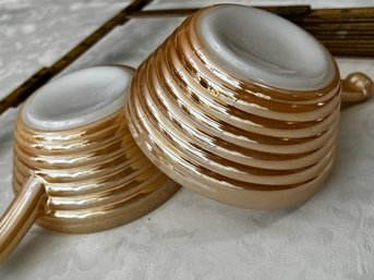 Pyrex Lusterware Small Ribbed Soup Bowls