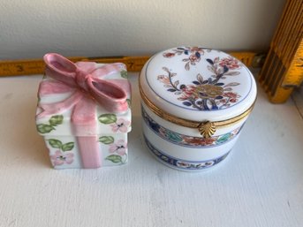 Raynaud Candle And Porcelain Covered Box