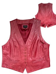 Red Leather Scully Vest Siz XL (2nd)