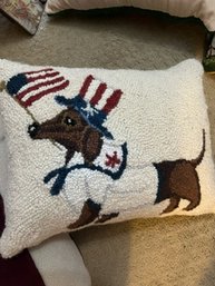 Americana Themed Dachshund Pillow