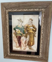 European Framed Plaque Of Couple