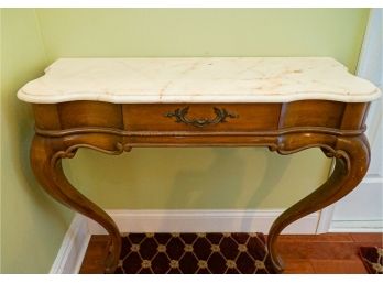 French Vintage Marble Topped Entry Table By Detroit Furniture Distributing Co Brooklyn