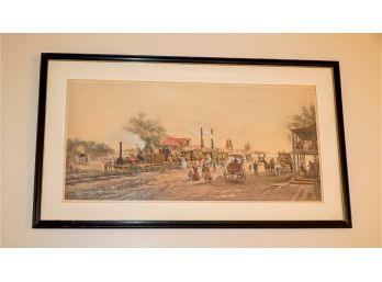 Vintage Framed Street  Scene, Fantastic Early Life