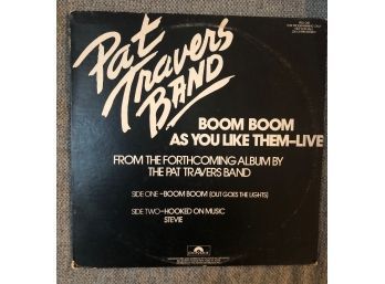 Pat Travers Promo Album Boom Boom As You Like Them LIVE