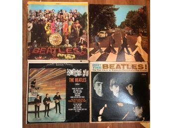 4 Beatles Albums- Abbey Road, Sgt Pepper, Meet The Beatles And Something New!