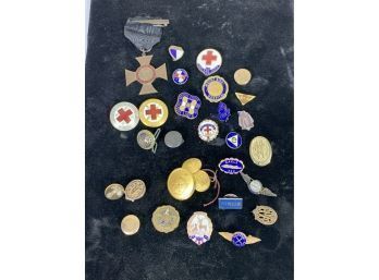 Lot Of Vintage Enamel  Etc, Pins