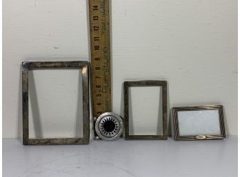 Lot Of Rectangular Sterling Silver Frames Including JE Caldwell Et Al