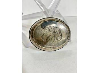 Silver Engraved Pill Box