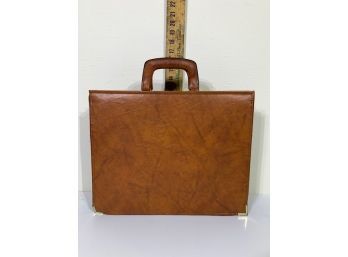 Vintage Hard Sided Leather Briefcase