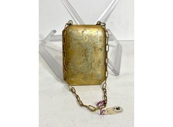 Vintage Gold Wash Subway Coin Purse