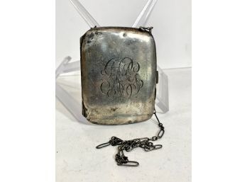 Vintage Engraved Silver Subway Purse