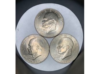 3 Eisenhower Bicentennial Coins #49