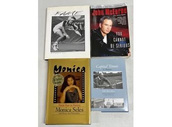 4 Tennis Books, 2  McEnroe, Seles, And Capital Tennis, Allie Ritzenberg