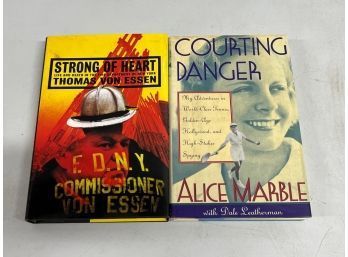 Signed Strong Of Heart  Thomas Van Essen And Courting Danger By Alice Marble