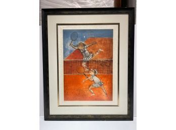 Stunning G. Rodo Boulanger 'tennis Court' Artists Proof  On Rice Paper