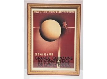 Litho Poster Cassandre Federation Francaise De Lawn Tennis Framed