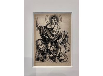 Albrecht Durer Sol Lustitiae ('Sun Of Righteousness') 3 X 4 1/2'  7.6 Cm X 11.4 Cm Circa 1499