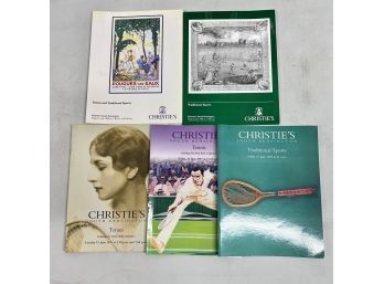 Lot Of 5 Christie's Tennis Auction Catalogues