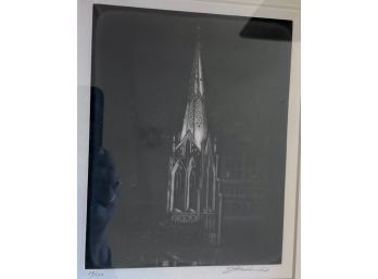 Early Fredrick Mershimer Framed Mezzotint  Grace 1984 6 7/8 X 5 1/2