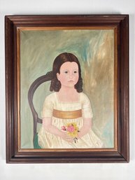 PORTRAIT OF A YOUNG GIRL SIGNED TRUE '74
