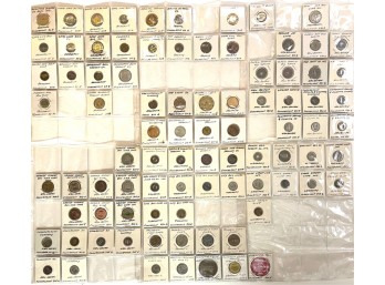 (187) VINTAGE CONNECTICUT TRANSIT TOKENS