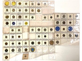 (66) VINTAGE KANSAS TRANSIT TOKENS