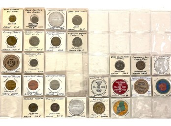 (25) VINTAGE MAINE TRANSIT TOKENS