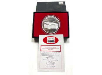 .999 PURE SILVER CHARLOTTE TROLLEY ONE DOLLAR COIN