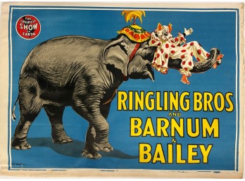 C1943 RINGLING BROTHERS BARNUM and BAILEY POSTER