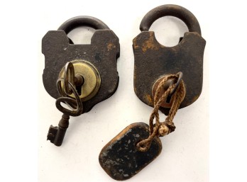 ;l'>'>'.'''>(2) ANTIQUE SMOKEHOUSE PADLOCKS