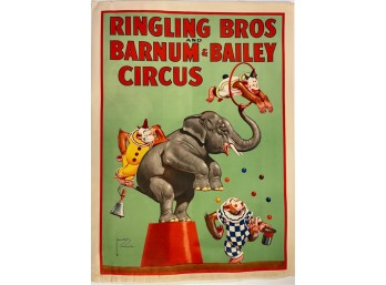 C1940 RINGLING BROTHERS BARNUM and BAILEY POSTER