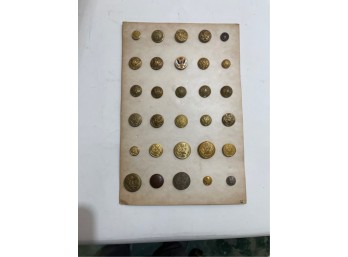 (30) ANTIQUE EAGLE MOSTLY BRASS UNIFORM BUTTONS