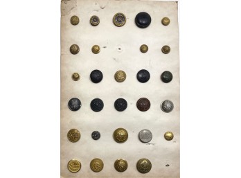 (28) VINTAGE UNIFORM BUTTONS