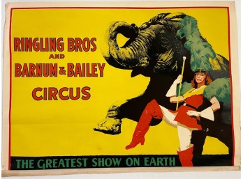 C1940 RINGLING BROTHERS BARNUM and BAILEY POSTER