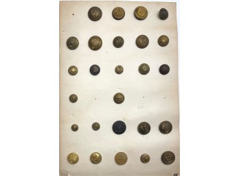 (26) VINTAGE ENGLISH MILITARY BUTTONS