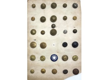 (30) VINTAGE MISC UNIFORM BUTTONS