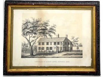 ANTIQUE ENGRAVING BIRTHPLACE OF HARRIET NEWELL