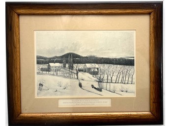 c. 1882 PRINT OF JG WHITTIER'S BIRTHPLACE