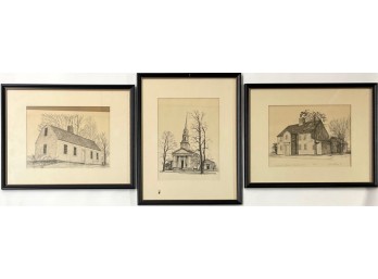 (3) c. 1976 LIMITED EDITION HAVERHILL, MA PRINTS