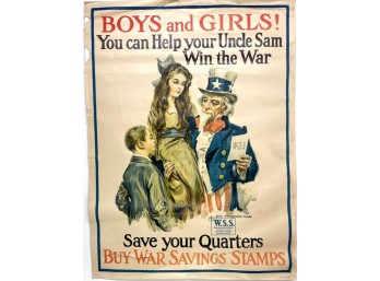 VINTAGE WWI UNCLE SAM POSTER