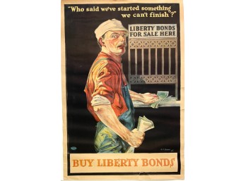 VINTAGE WWI BUY LIBERTY BONDS POSTER