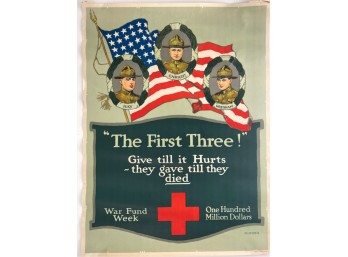 VINTAGE WWI THE FIRST THREE POSTER