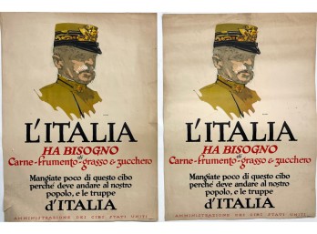 (2) VINTAGE WWI L'ITALIA POSTERS