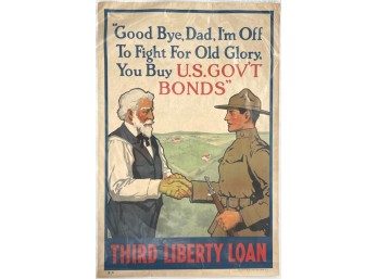 VINTAGE WWI GOOD BYE DAD I'M OFF TO FIGHT FOR OLD