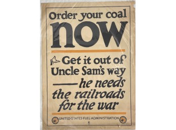 VINTAGE WWI ORDER YOUR COAL NOW